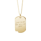 Personalized Handwriting Swivel Dog Tag Pendant