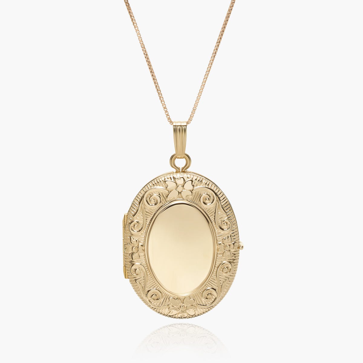 14K Gold Filled Oval 4 Photo Locket