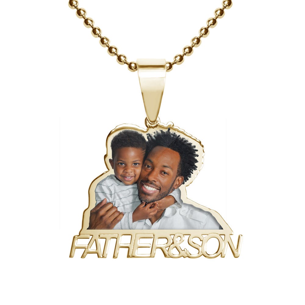 Personalized Custom Photo Outline Pendant Necklace | PicturesOnGold.com