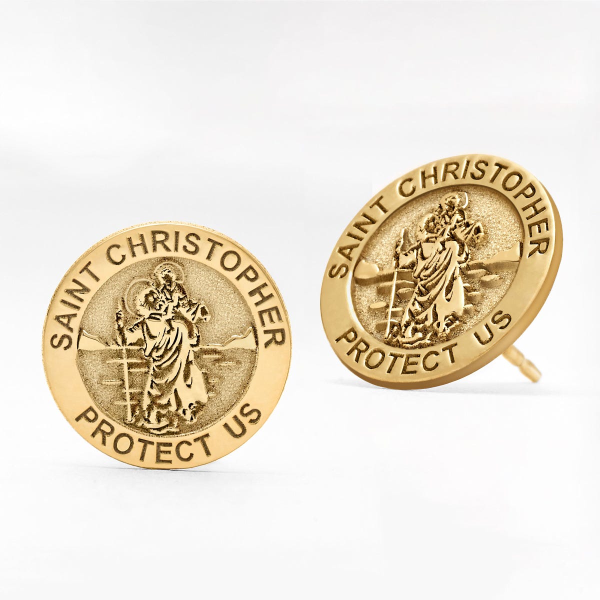 Saint Christopher Protect Us Earrings