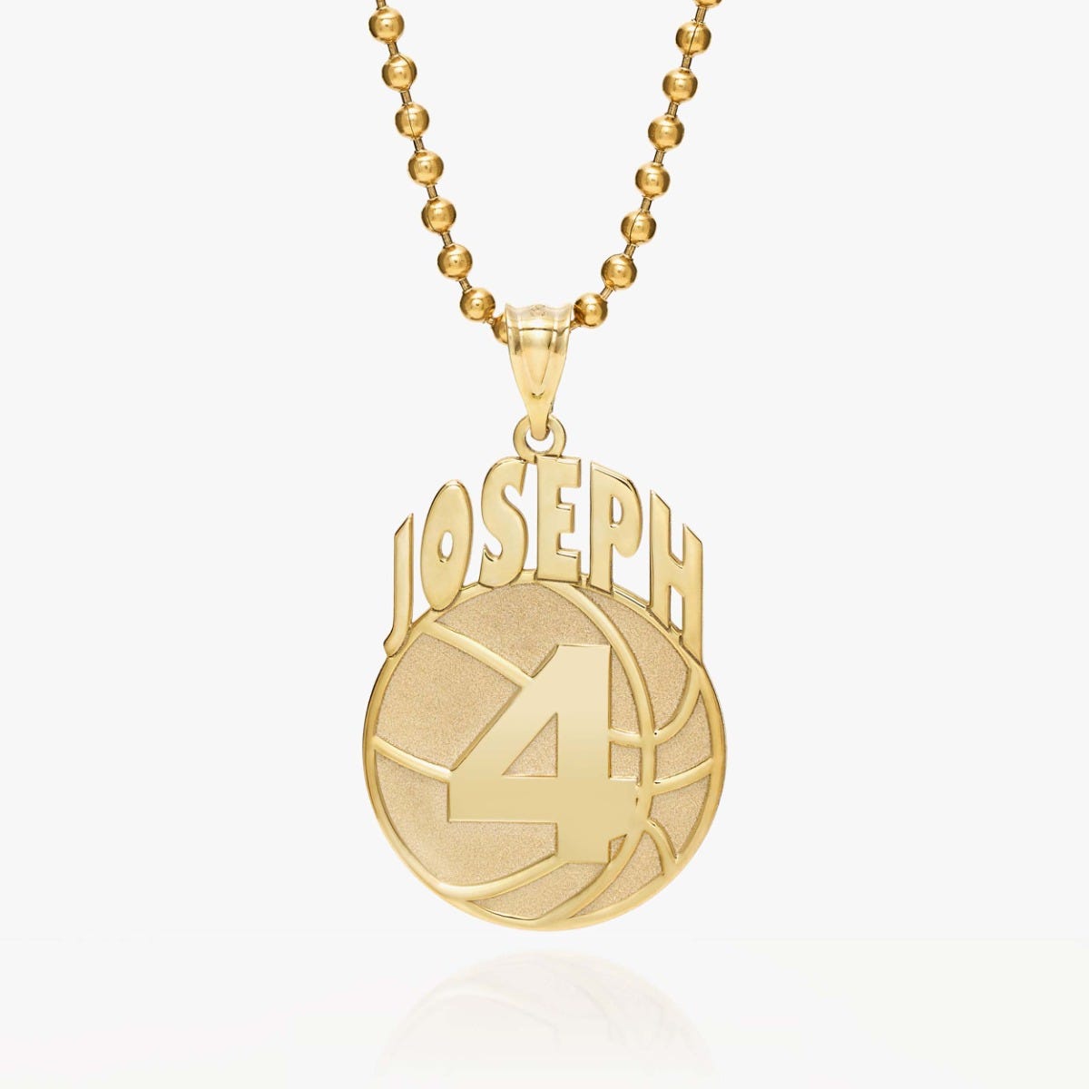 Custom Basketball Pendant with Name & Number