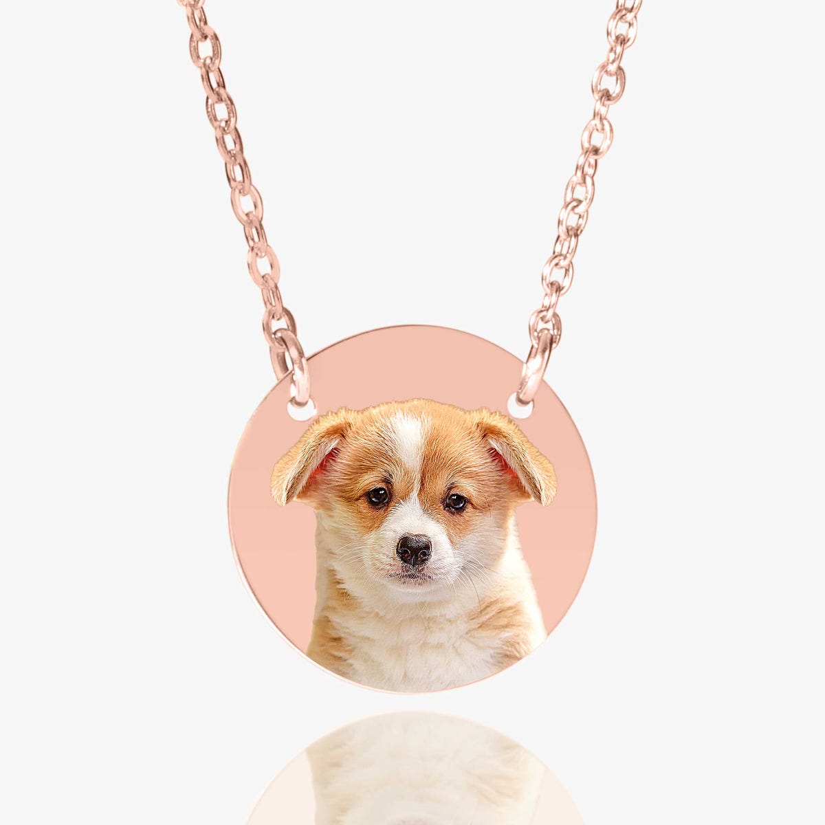 Round Photo Engraved Necklace