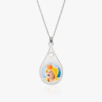 Teardrop Photo Pendant with Heart Cut Out