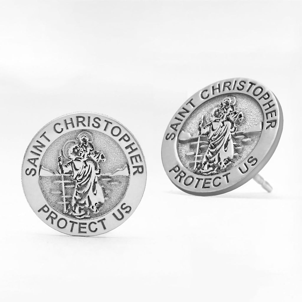 Saint Christopher Protect Us Earrings