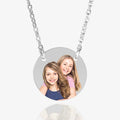 Round Photo Engraved Necklace