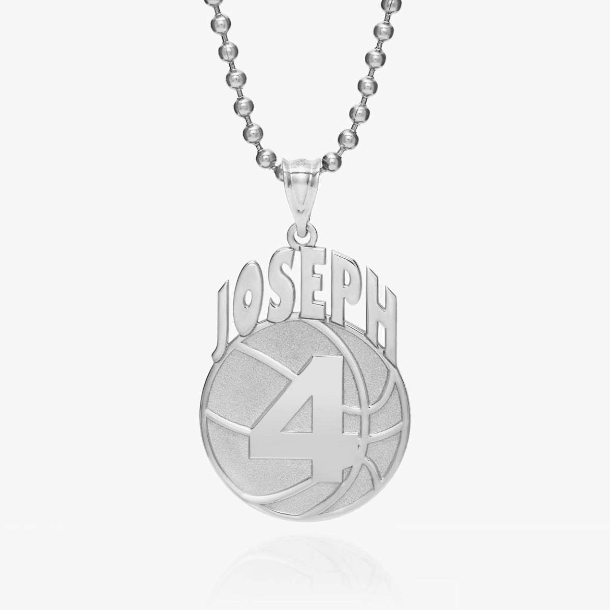 Custom Basketball Pendant with Name & Number