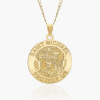 Saint Michael Round Religious Medal