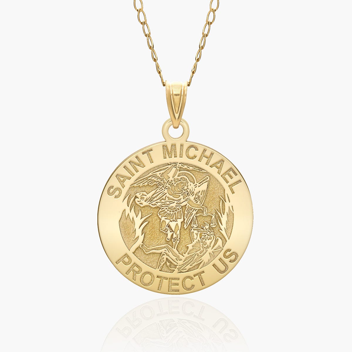 Saint Michael Round Religious Medal