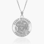 Saint Michael Round Religious Medal
