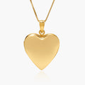 Solid 14K Yellow Gold Small Heart Photo Locket