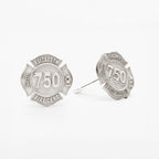 Personalized Fire Badge Earrings with Your Number & Department