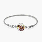 Stainless Steel Photo Engraved Bangle Bracelet