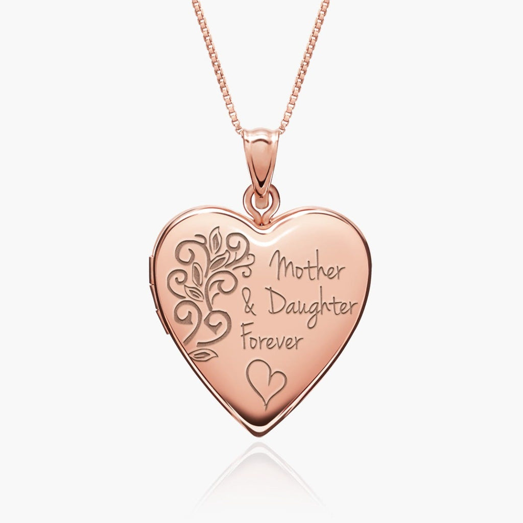Rose Gold Plated "Mother & Daughter Forever" Locket