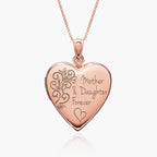 Rose Gold Plated "Mother & Daughter Forever" Locket