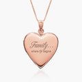 Rose Gold Plated "Forever" Heart Photo Locket