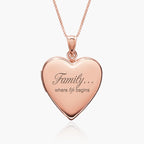 Rose Gold Plated "Forever" Heart Photo Locket