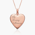 Rose Gold Plated "In Loving Memory" Heart Photo Locket