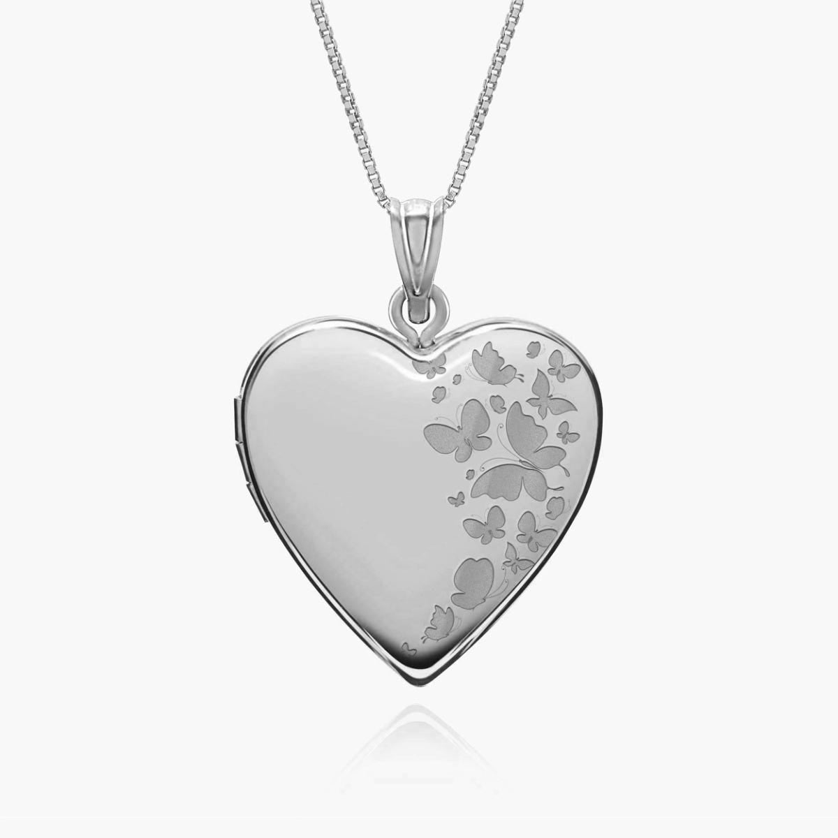 Butterfly Heart Photo Locket