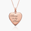 14K Rose Gold Always In My Heart Photo Locket