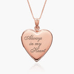 14K Rose Gold Always In My Heart Photo Locket