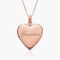 Rose Gold Plated Grandma Heart Photo Locket