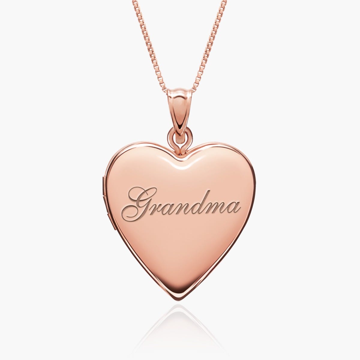 Rose Gold Plated Grandma Heart Photo Locket