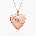 Rose Gold Plated " Together Forever" Heart Photo Locket