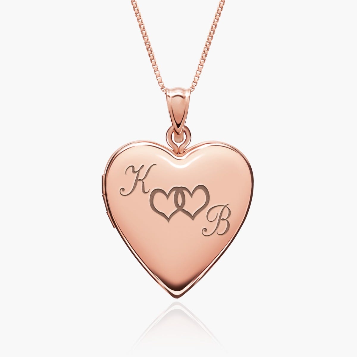 Rose Gold Plated " Together Forever" Heart Photo Locket