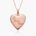 Rose Gold Plated "I Love You" Heart Photo Locket