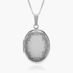 Floral Oval Photo Locket