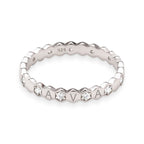 Hexagon Shaped Band with Initials and CZs