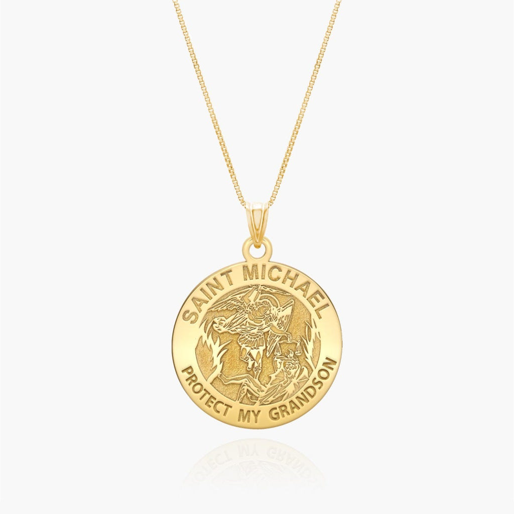 Saint Michael - Protect My Grandson - Religious Medal