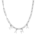 Mama Initial Paperclip Necklace