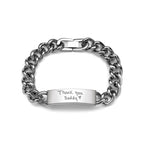 Personalized Handwriting Men's ID Bracelet