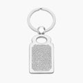 Stainless Steel Custom Fingerprint Rectangle Keychain