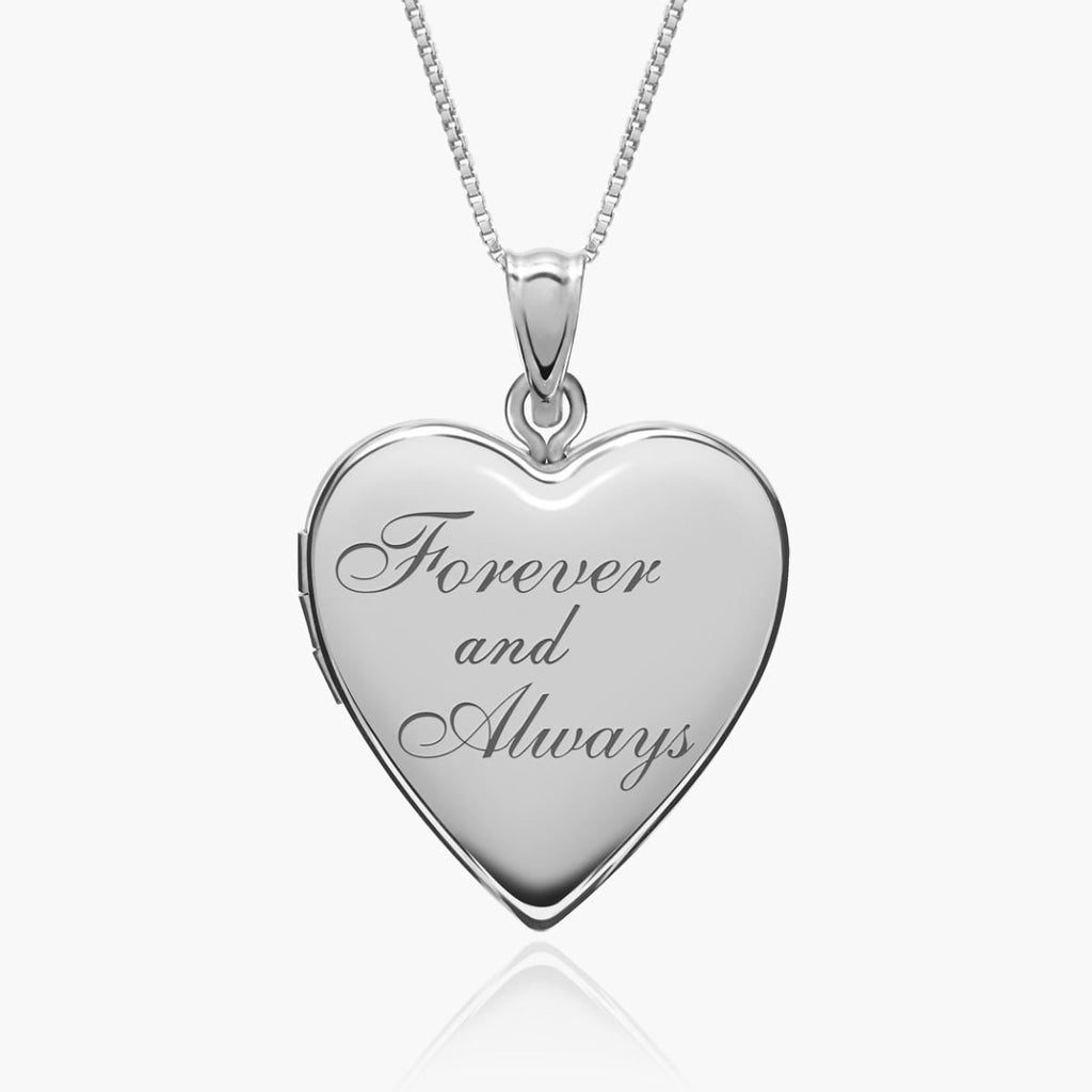 Forever & Always Heart Photo Locket