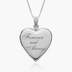 Forever & Always Heart Photo Locket