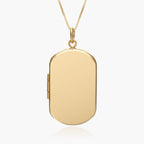 14K Gold Filled Dog Tag Photo Locket