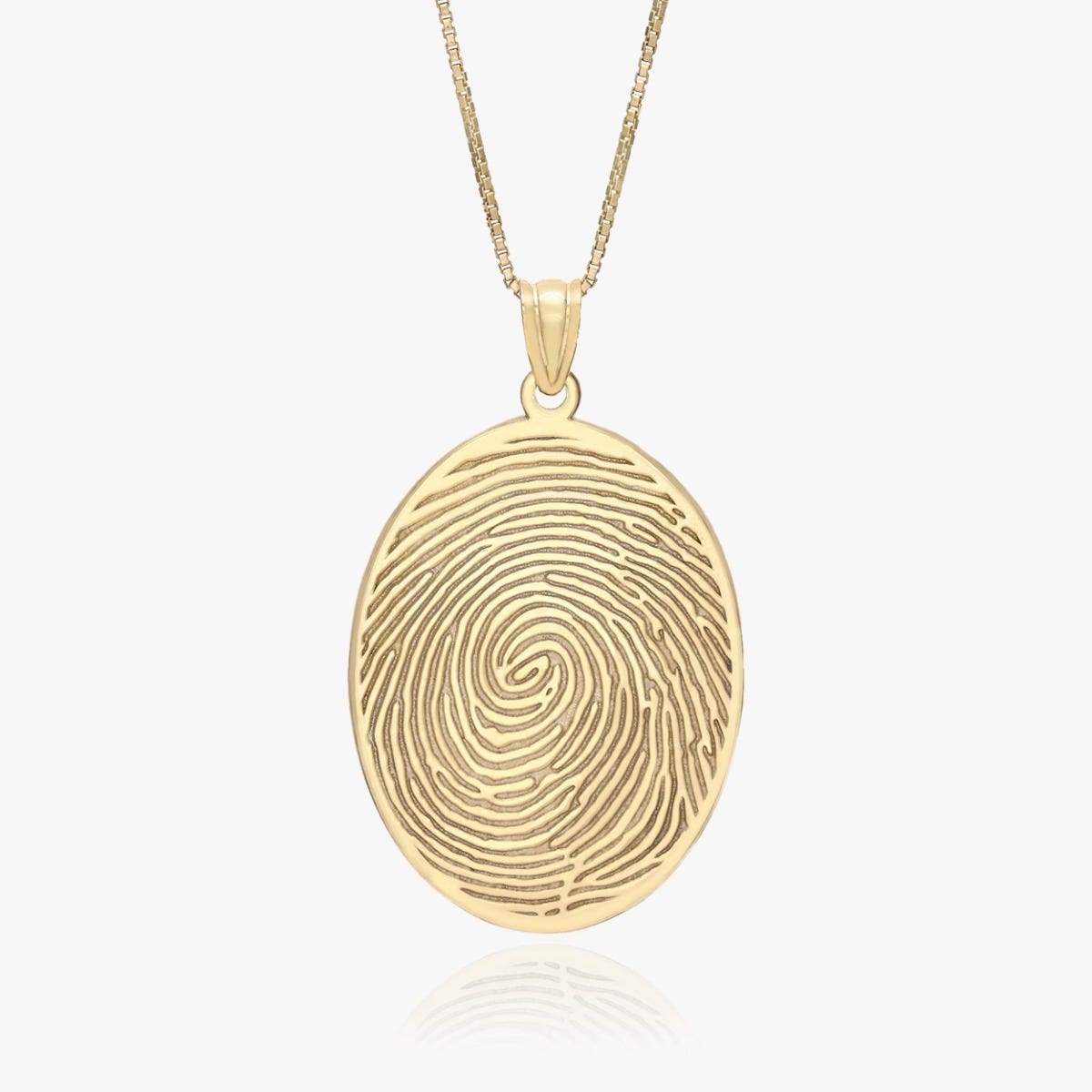 Custom Fingerprint Oval Charm or Pendant