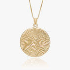 Custom Fingerprint Round Charm or Pendant