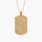 Custom Fingerprint Dog Tag Charm or Pendant