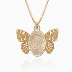 Custom Fingerprint Butterfly Charm or Pendant
