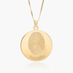 Custom Fingerprint Round Charm or Pendant