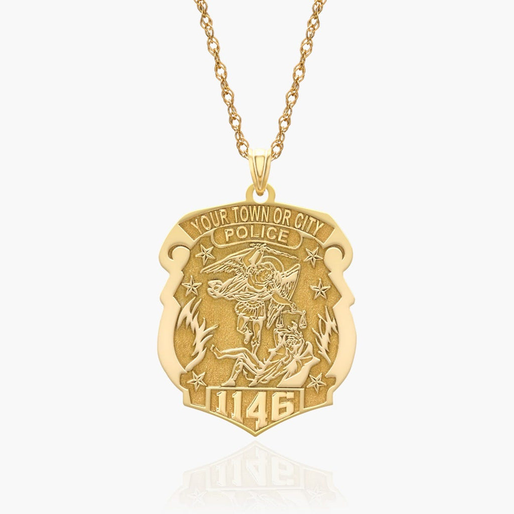 Saint Michael Personalized Police Badge
