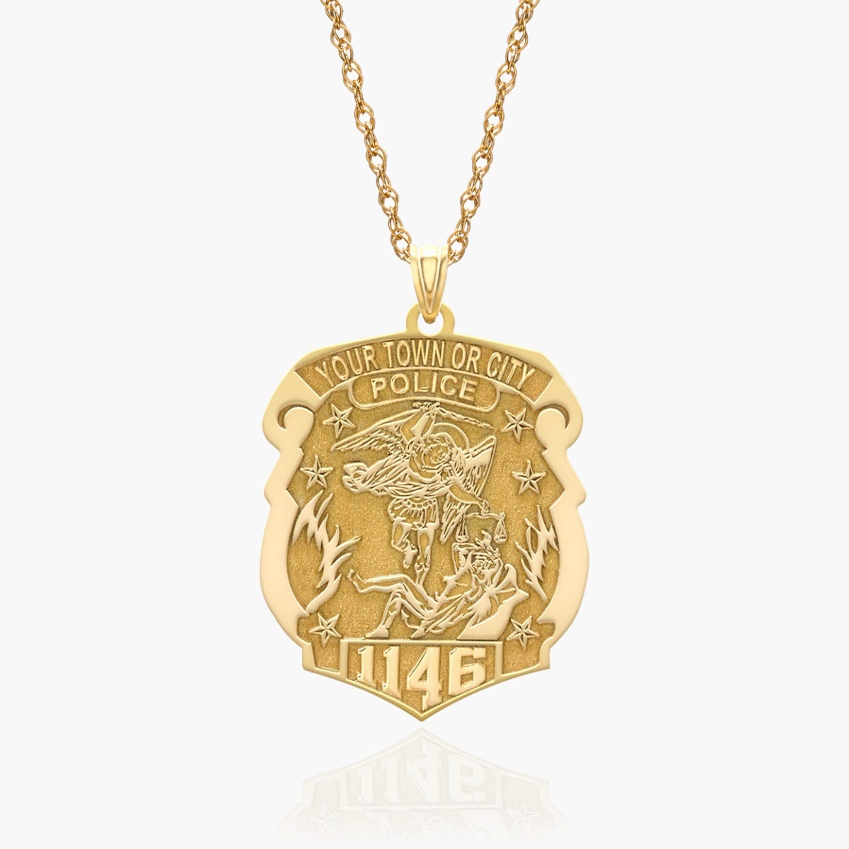 Saint Michael Personalized Police Badge