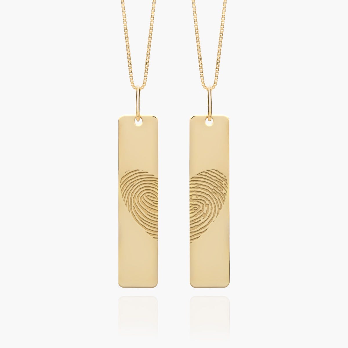 Custom Fingerprint Set of Tags with Chains Included