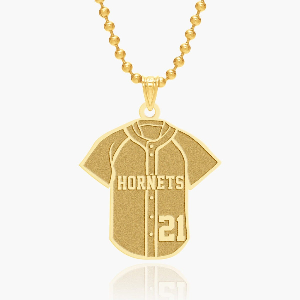 Baseball Jersey Charm or Pendant with Name & Number