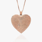 Custom Fingerprint Heart Charm or Pendant