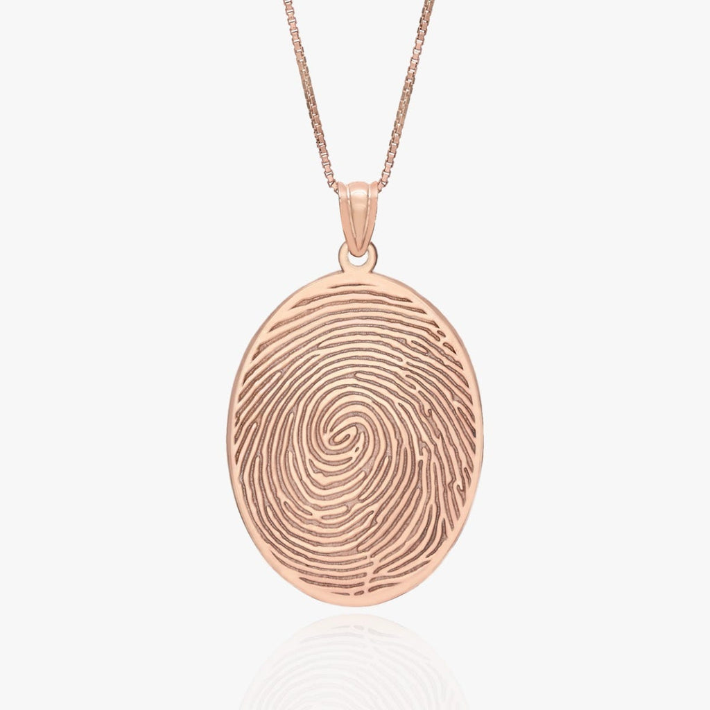 Custom Fingerprint Oval Charm or Pendant