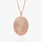 Custom Fingerprint Oval Charm or Pendant